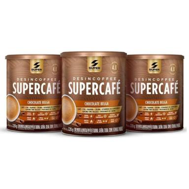 KIT 3X DESINCOFFEE SUPERCAFé CHOCOLATE BELGA DESINCHá 220G