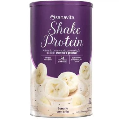 SUPLEMENTO EM Pó SANAVITA SHAKE PROTEIN WHEY 23 VITAMINAS E MINERAIS 450ML SABOR