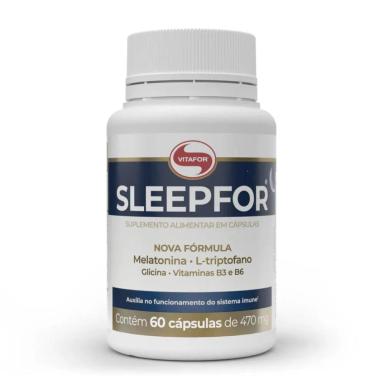 SUPLEMENTO EM CáPSULAS VITAFOR SLEEPFOR L-TRIPTOFANO EM POTE 60 Cápsulas