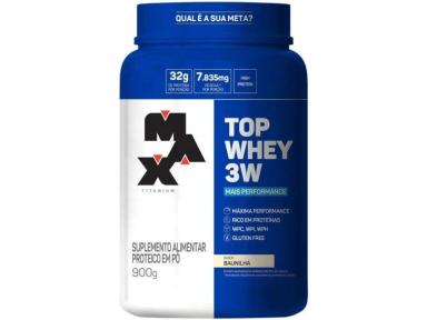 MAX TITANIUM TOP WHEY 3W MAIS PERFORMANCE 900G Baunilha