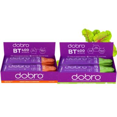 KIT 2 BT NITRATO 400 GEL CARBOIDRATO BETERRABA DOBRO Limão Gengibre+laranja Morango