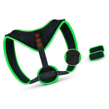 CORRETOR POSTURAL MAGNéTICO IMã FRONTAL AJUSTáVEL Preto