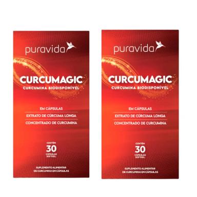 KIT 2 CURCUMAGIC CURCUMINA BIODISPONíVEL CONCENTRADO PURAVIDA SEM Sabor