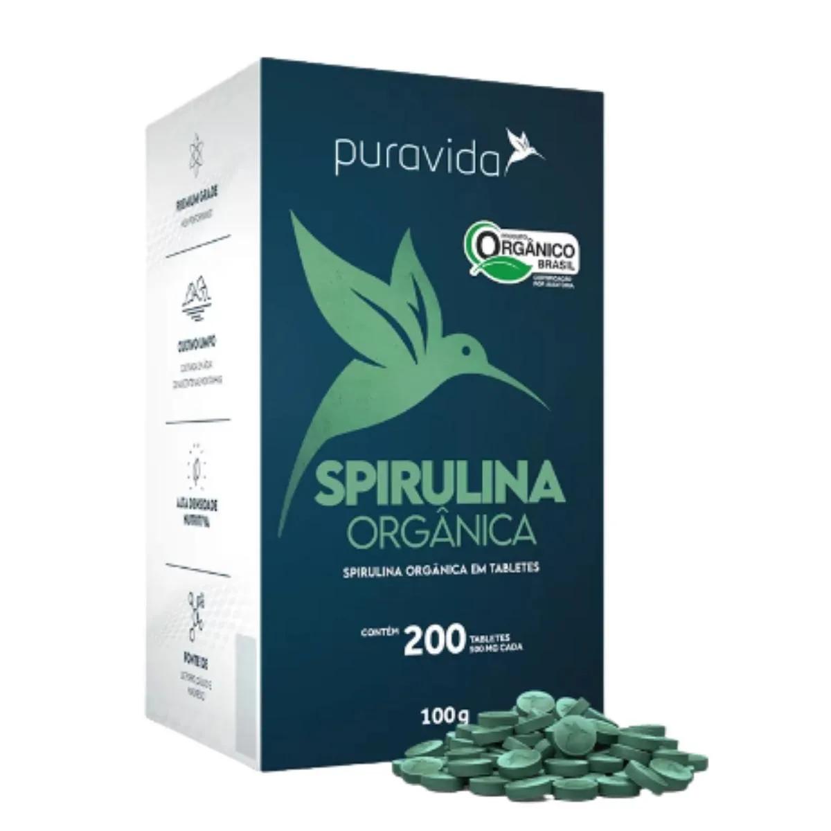SPIRULINA PREMIUM PURAVIDA 200 TABLETES PRENSADOS A FRIO