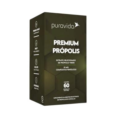 PRóPOLIS VERDE PURAVIDA COMPOSTOS FENóLICOS 250MG 60CáPSULAS