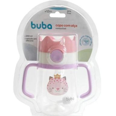 COPO DE TREINAMENTO CANUDO COM ALÇA 240ML COROA BUBA LEAOZINHO