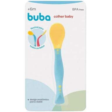 COLHER PARA BEBE INTRODUçAO ALIMENTAR TORTA FLEXIVEL Azul