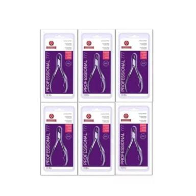 KIT 6 ALICATES DE CUTICULA PROFISSIONAL MUNDIAL INOX 777