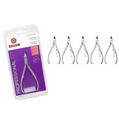 KIT 5 ALICATES DE CUTICULA PROFISSIONAL MUNDIAL INOX 777