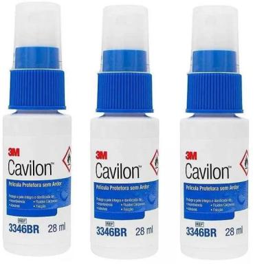 KIT COM 3 CAVILON SPRAY PROTETOR CUTANEO 28ML 3M