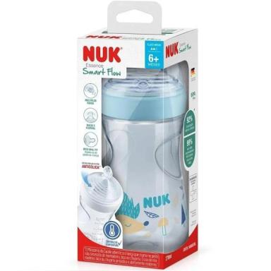 MAMADEIRA ANTICOLICA NUK ESSENCE SMART FLOW 270ML BPA FREE ORAL FIT Azul