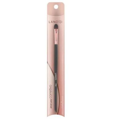 PINCEL PARA CORRETIVO F02 PRETO E ROSE METALIZADO LANOSSI LS3018