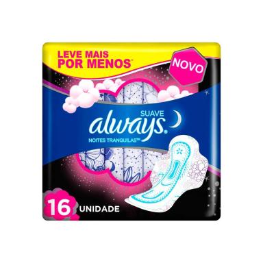ABSORVENTE ALWAYS COM ABAS SUAVE NOTURNO LV16 PG14