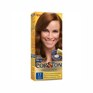 TINTURA COR &amp;amp; TON 7.7 MARROM DOURADO