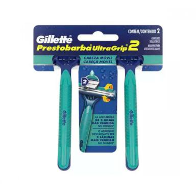 APARELHO DE BARBEAR PRESTOBARBA 2 ULTRAGRIP CABEçA MóVEL C/ 2 UNIDADES