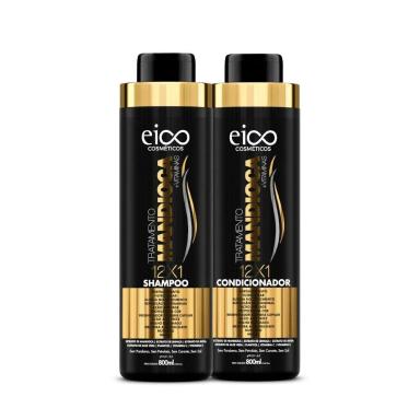 KIT SHAMPOO + CONDICIONADOR EICO TRATAMENTO MANDIOCA 800ML