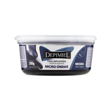 CERA QUENTE DEPILATóRIA DEPIMIEL MICRO NATURAL NEGRA 200G