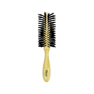 ESCOVA DE CABELO RICCA MEIA LUA COM PINOS DE NYLON