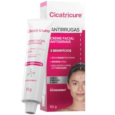 CICATRICURE CREME FACIAL ANTISSINAIS 50G