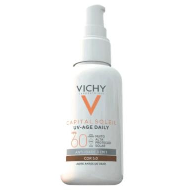 VICHY CAPITAL SOLEIL UV AGE DAILY PROTETOR SOLAR FACIAL FPS60 COM COR 5.0 40G