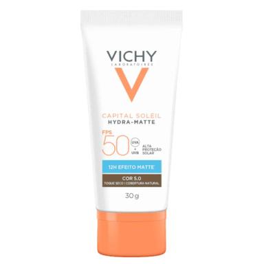 VICHY CAPITAL SOLEIL HYDRA-MATTE PROTETOR SOLAR FACIAL FPS50 COR 5.0 30G