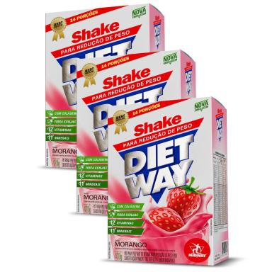 KIT 3UNI DIET WAY 420G MORANGO - MIDWAY