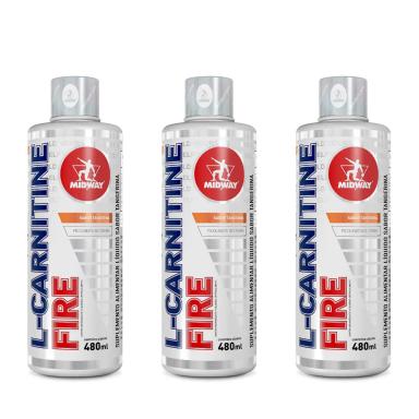 KIT 3UNI L-CARNITINE FIRE 480ML TANGERINA - MIDWAY