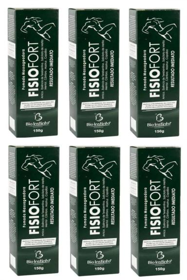KIT 6X FISIOFORT POMADA MASSAGEADORA (6X 150GR) - BIO INSTINTO