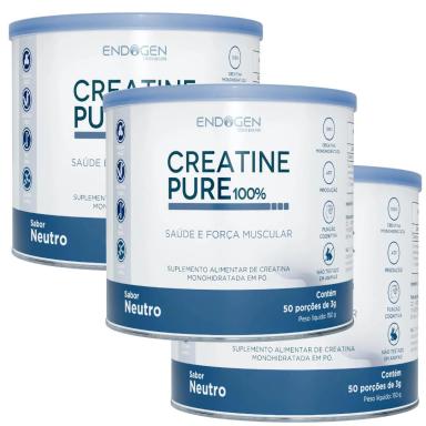 KIT 3UNI CREATINE PURE 100% 150G - ENDOGEN