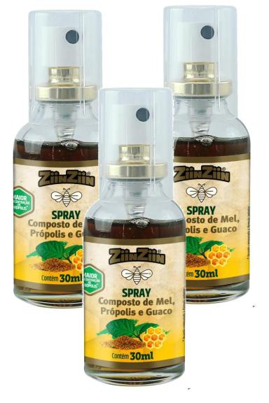 KIT 3UNI SPRAY GUACO E PRóPOLIS 30ML - ZIINZIIN