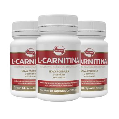 KIT 3UNI L.CARNITINA 530MG 60 CáPS - VITAFOR