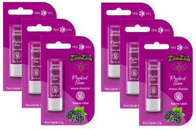 KIT 6UNI PROTETOR LABIAL AMORA SILVESTRE - ZIINZIIN