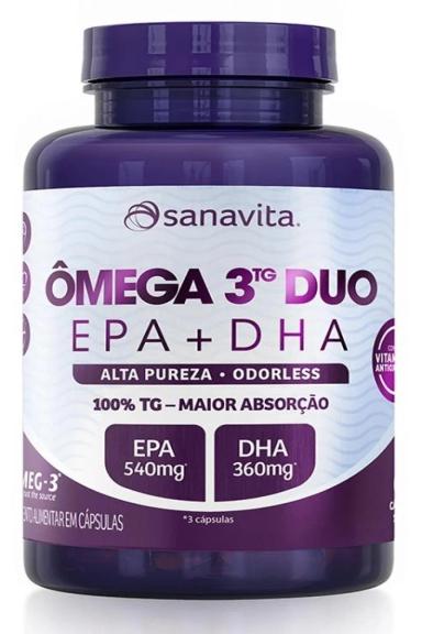 ÔMEGA 3TG DUO EPA + DHA 60 CáPS - SANAVITA