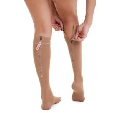 MEIA VENOSAN C/ ZíPER 20-30 MMHG 3/4 COMFORTLINE COTTON M