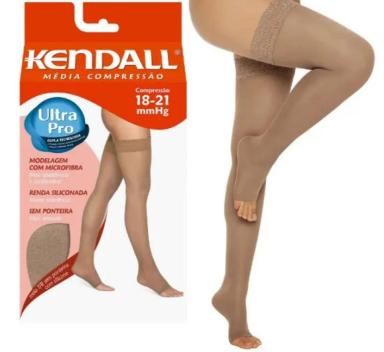 MEIA 7/8 MEDIA COMPRESSãO COM SILICONE SEM PONTEIRA 18-21MMHG KENDALL M