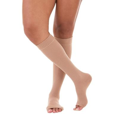 MEIA DE COMPRESSãO 3/4 COMFORTLINE COTTON VENOSAN - BEGE - 30-40MMHG - CURTA - TAMANHO P