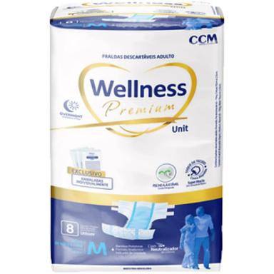 FRALDA GERIáTRICA WELLNESS PREMIUM TAM M - 08 FRALDAS