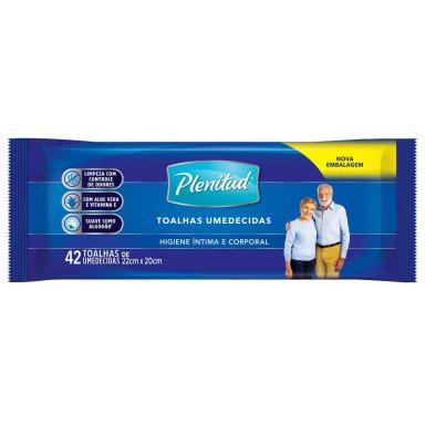 TOALHAS UMEDECIDAS PLENITUD 22X20CM - 42 UNIDADES