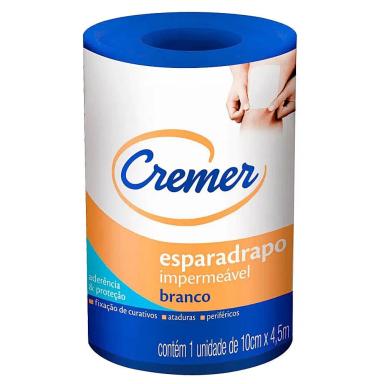 ESPARADRAPO IMPERMEáVEL CREMER BRANCO 10CMX4.5M - UNIDADE