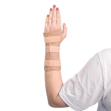 ÓRTESE CURTA COM TALA PARA PUNHO MERCUR MãO ESQUERDA BEGE M - UNIDADE