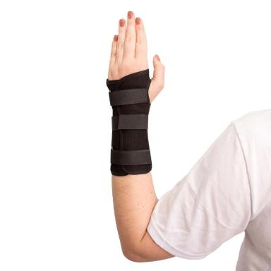 ÓRTESE CURTA COM TALA PARA PUNHO MERCUR MãO ESQUERDA PRETA G - UNIDADE