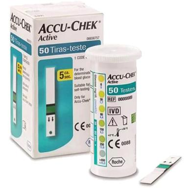 TIRAS REAGENTES ACCU-CHEK ACTIVE ROCHE - 50 TIRAS