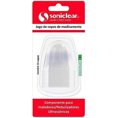 JOGO COPOS MEDICAMENTO INALADOR/NEBULIZADOR SONICLEAR-15 UND