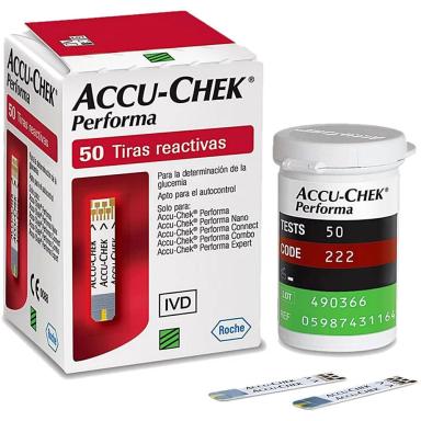 TIRAS REAGENTES ACCU-CHEK PERFORMA ROCHE - 50 TIRAS