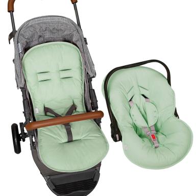 KIT CAPA BB CONFORTO + CAPA CARRINHO VERDE BATISTELA BABY