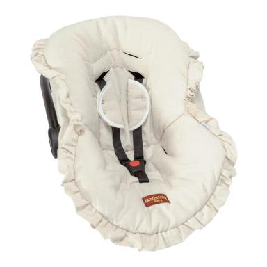 CAPA PARA BEBê CONFORTO LINHO PREMIUM BEGE BATISTELA BABY