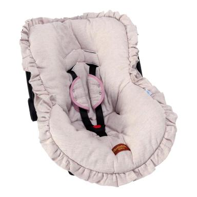 CAPA PARA BEBê CONFORTO LINHO PREMIUM ROSê BATISTELA BABY