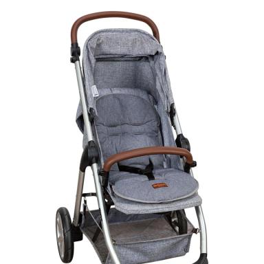 CAPA PARA CARRINHO DE BEBê LINHO JEANS BATISTELA BABY