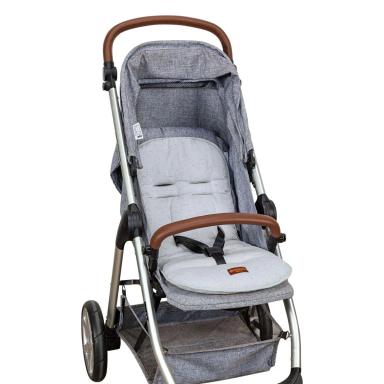 CAPA PARA CARRINHO DE BEBê LINHO PREMIUM CINZA BATISTELA