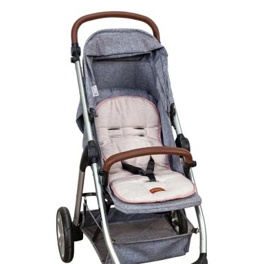 CAPA PARA CARRINHO DE BEBê LINHO PREMIUM ROSê BATISTELA BABY
